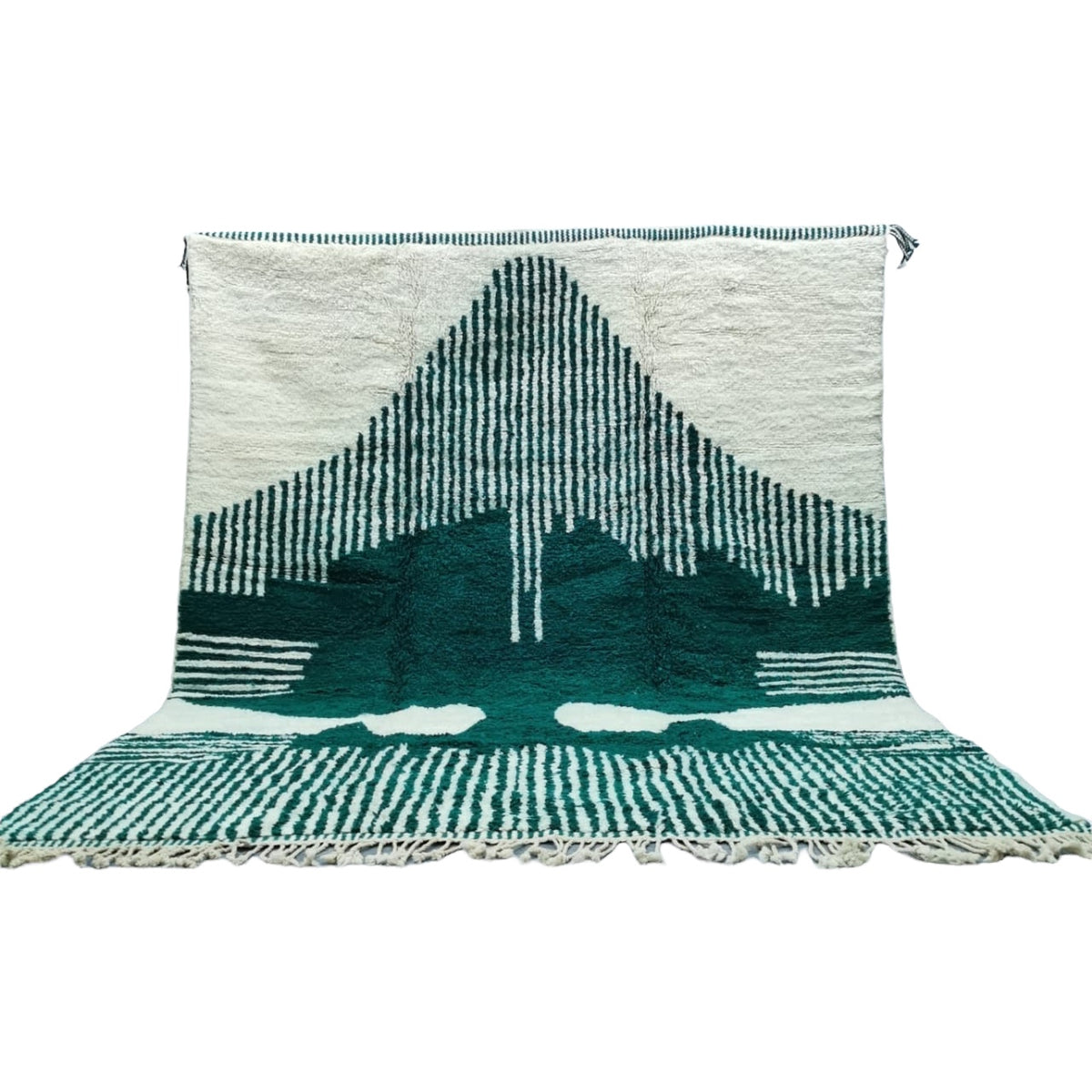 Fun Green Rug Fun Guy Rug – Mushroom-Inspired Wool Rug in Rust or Emerald Green