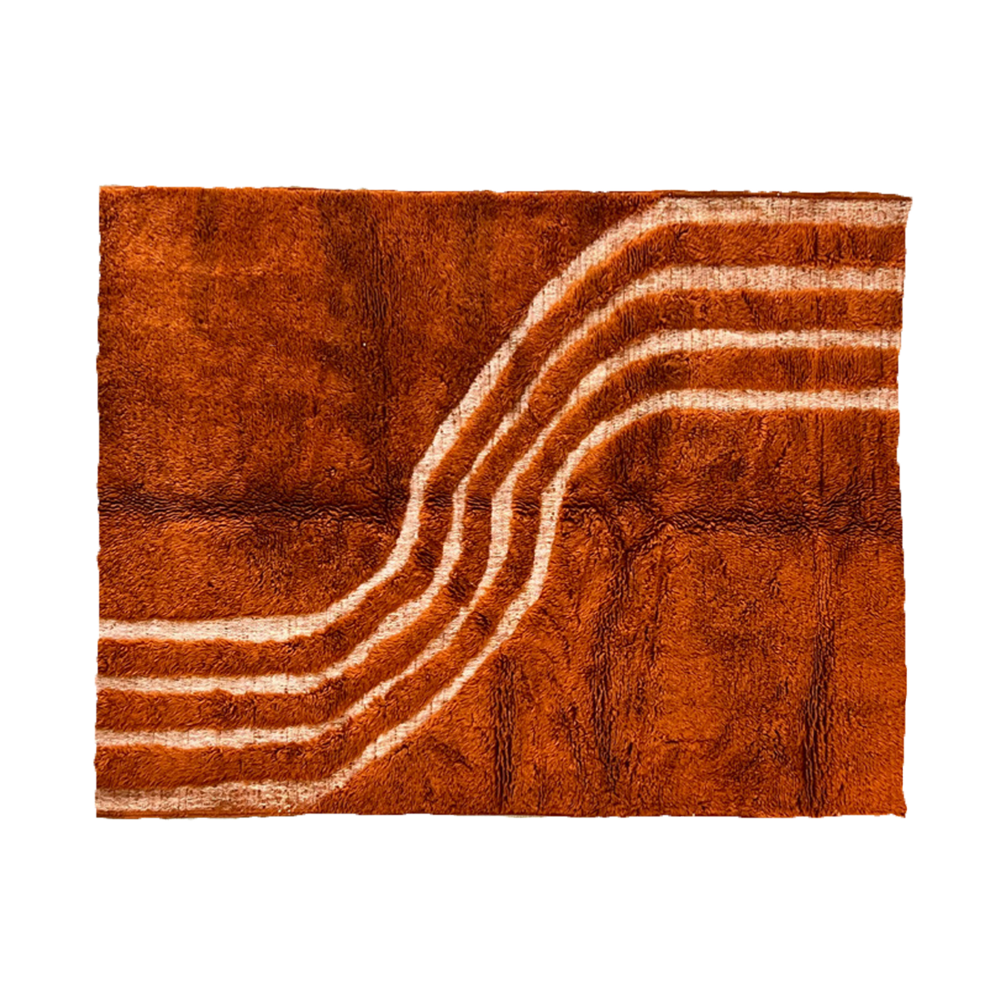 Brixton Rug - White | Orange - High-Low