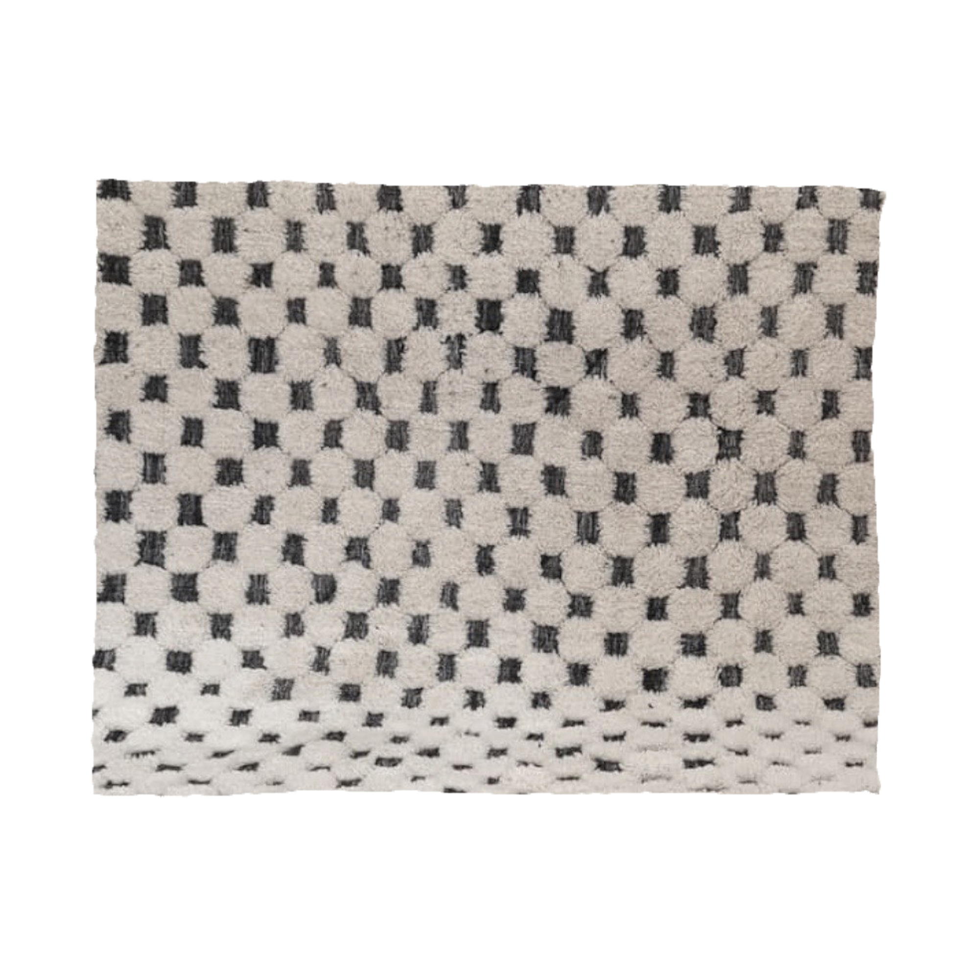Checkmate Rug - Black & White - High-Low