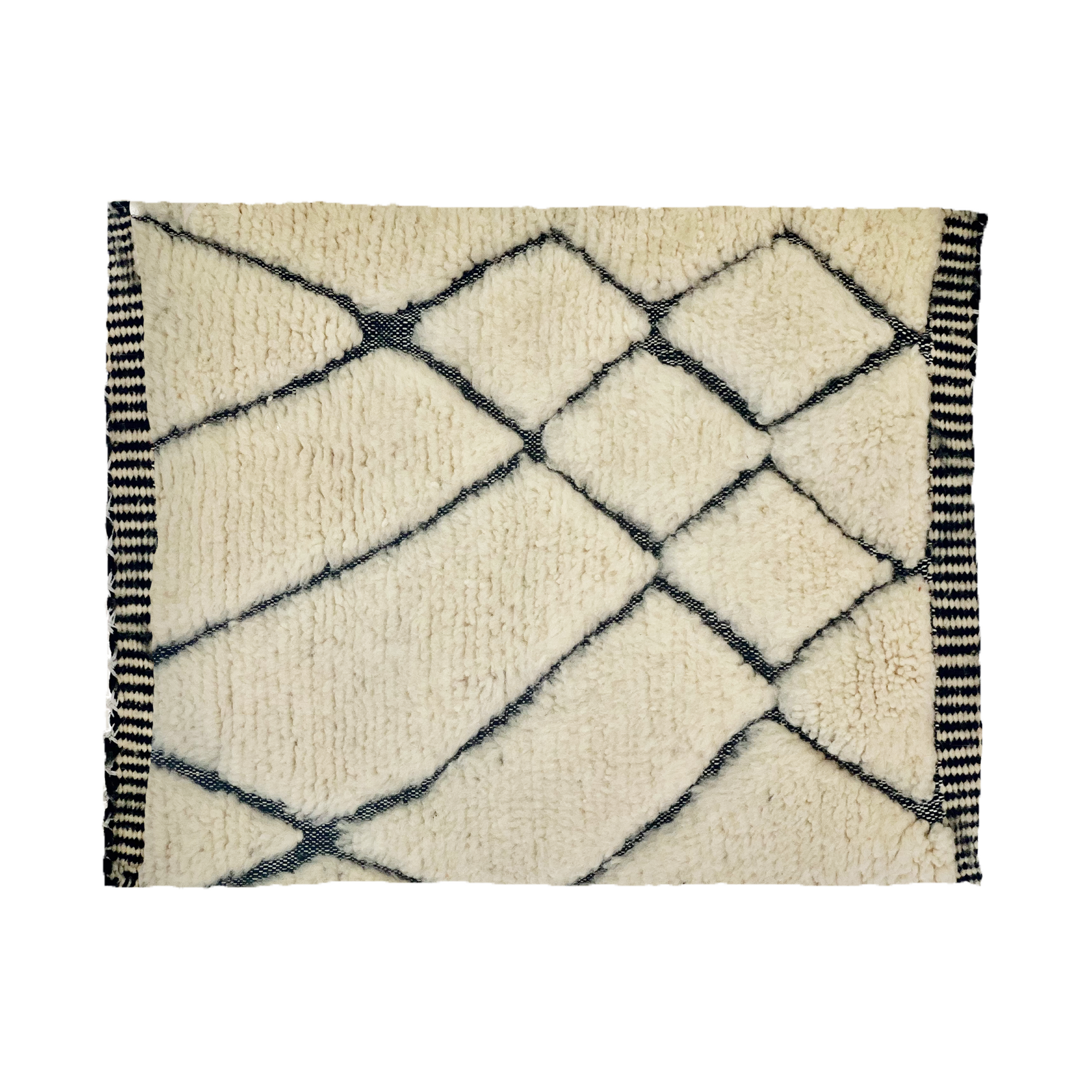 Giroud Rug - White - High Low Pile
