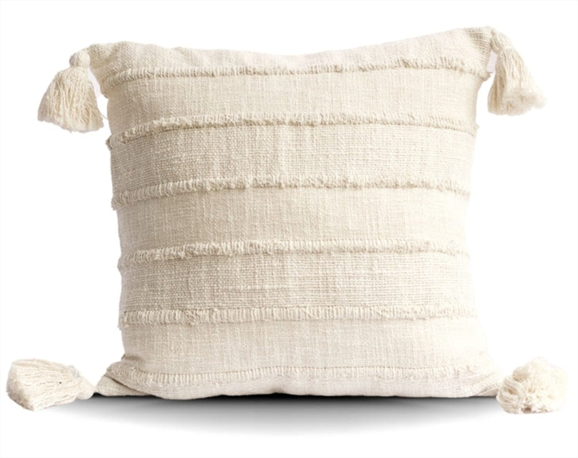 Sable Pillow - Handmade in India - White