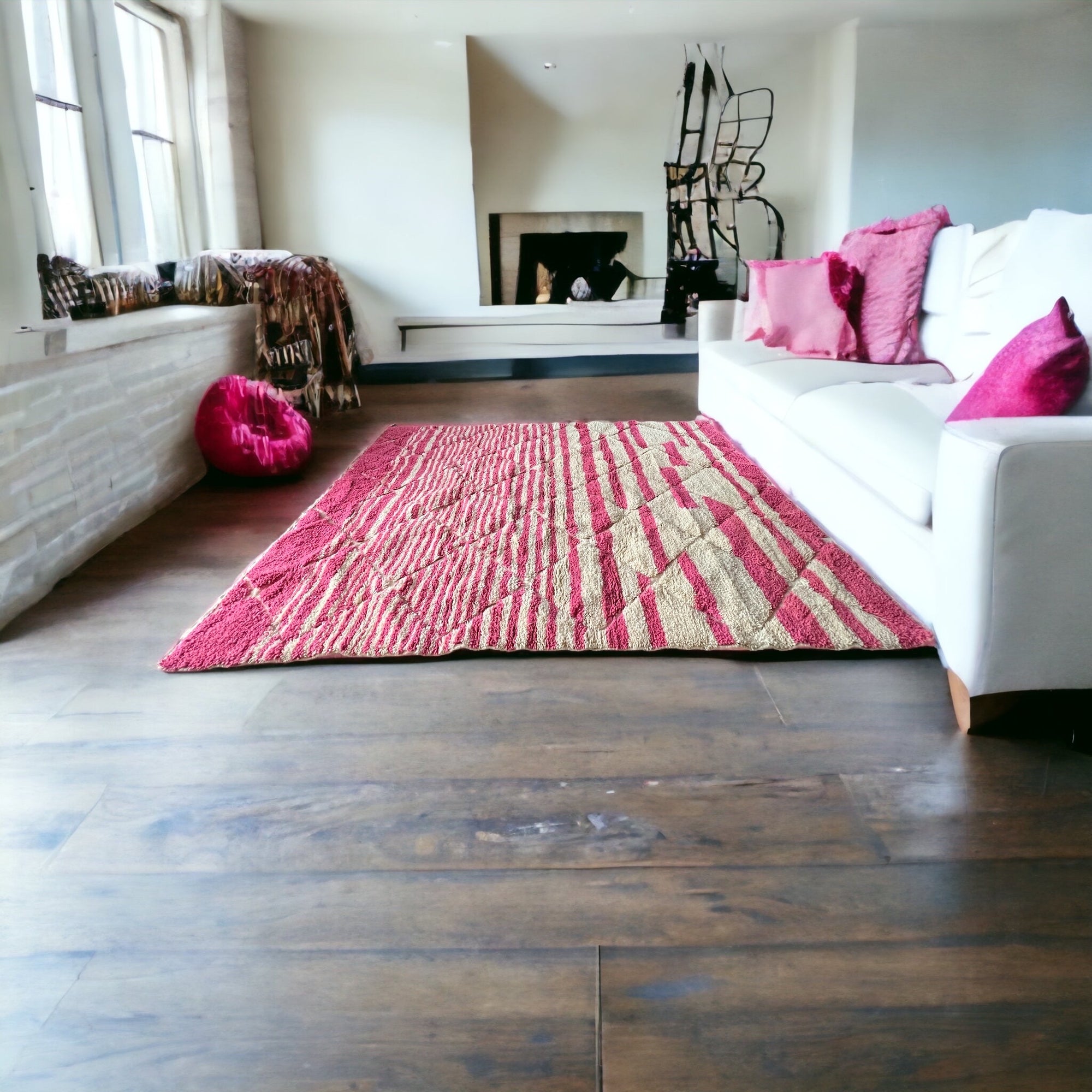 Jack & Jill Rug - Blue |  Pink - High-Low