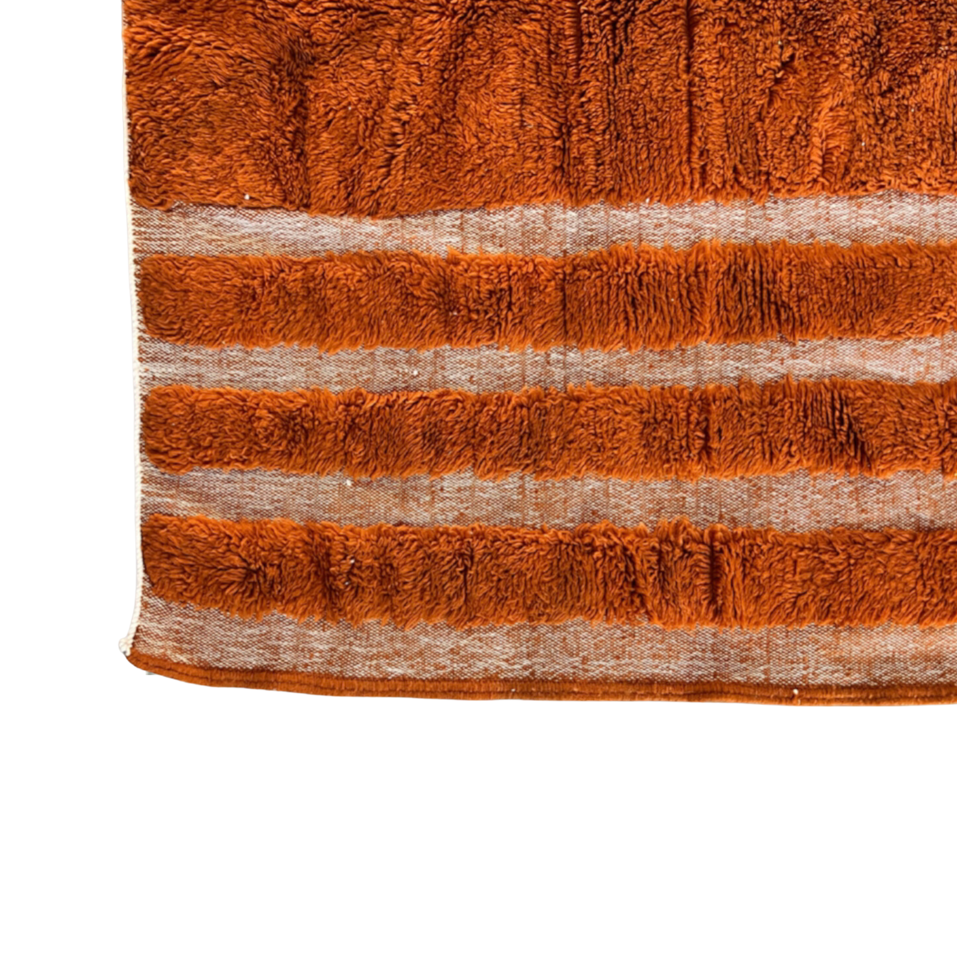 Brixton Rug - White | Orange - High-Low