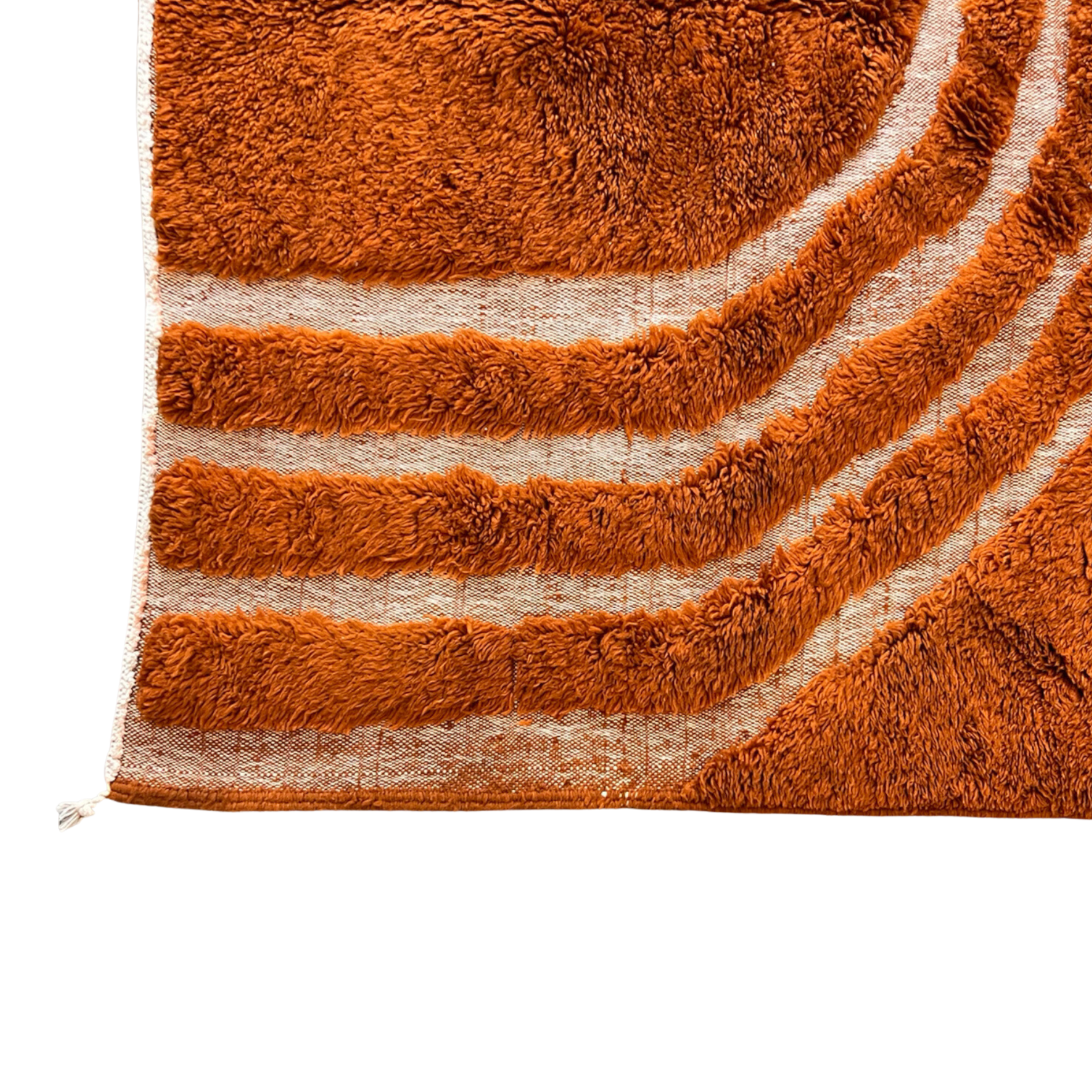 Brixton Rug - White | Orange - High-Low