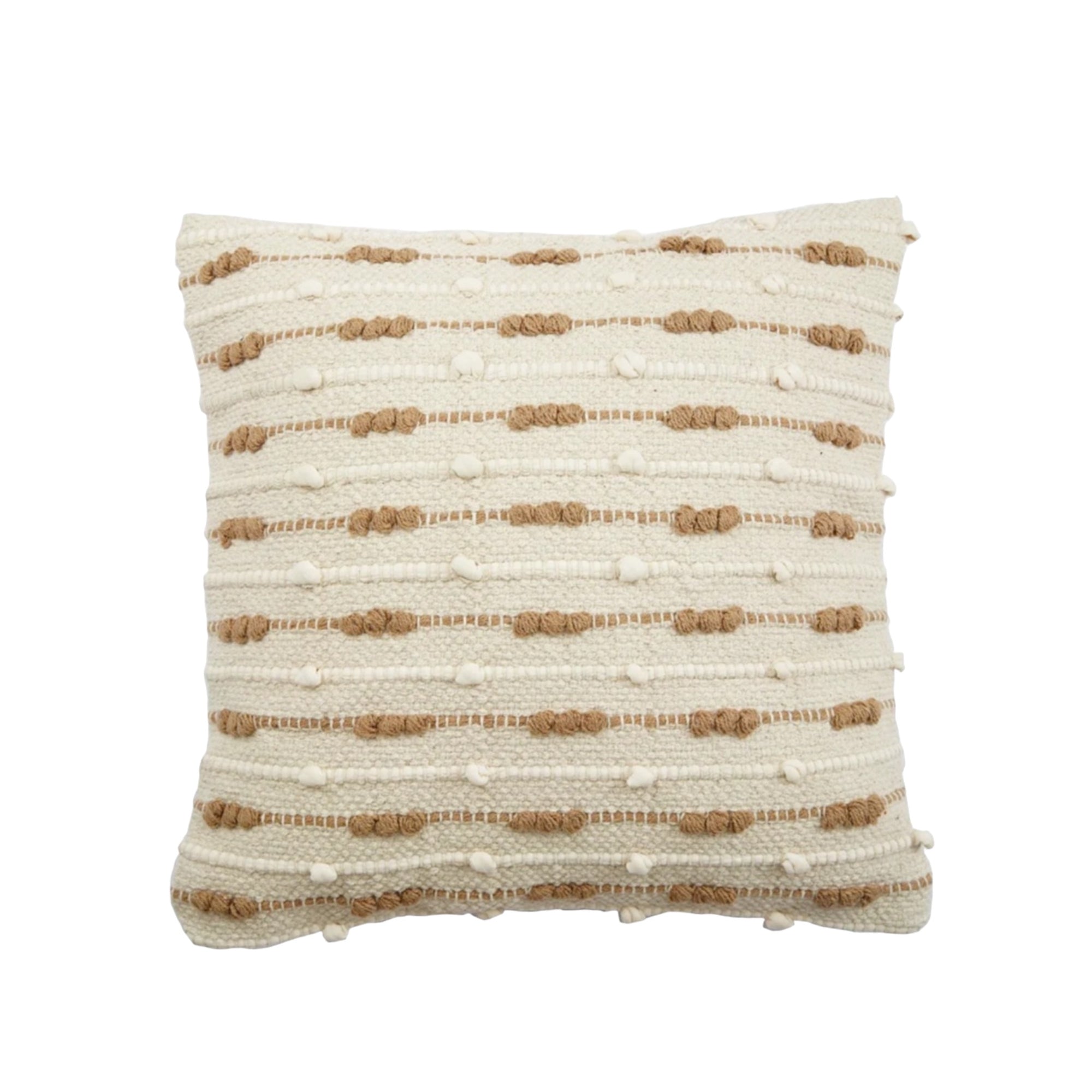 Fawn Pillow - Handmade in India - White | Walnut