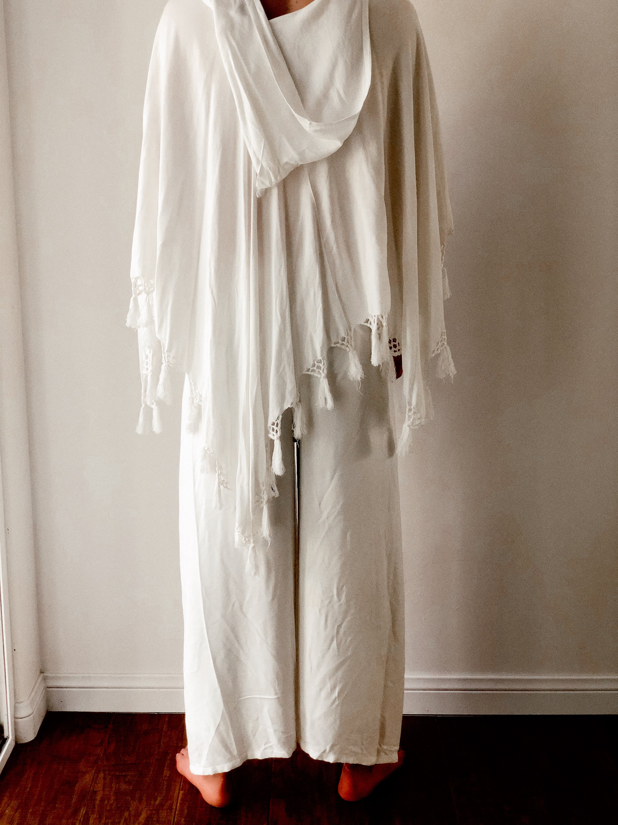 Linen Poncho - Hooded Style