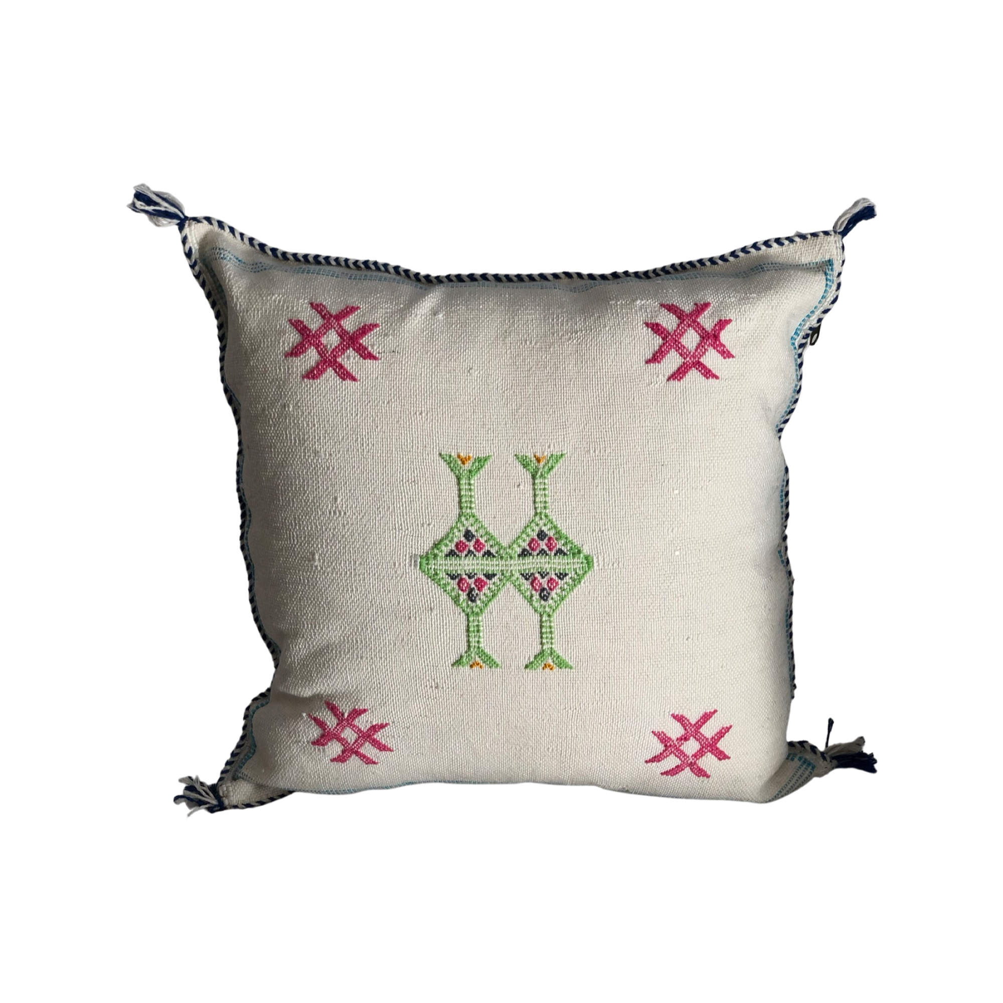 Sabra Pillow - White - Cactus Silk