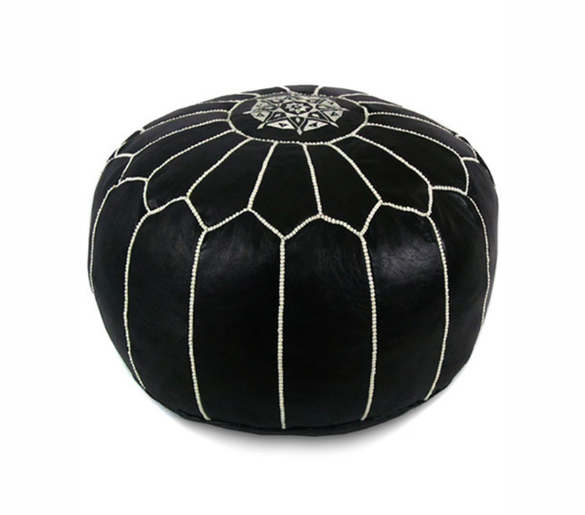 Moroccan Pouf - Leather